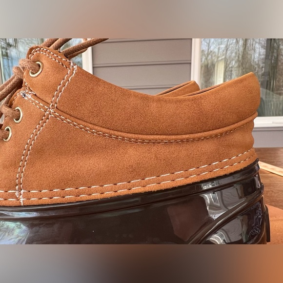 Tommy Hilfiger Low Rise Brown Tan Duck Boots Muck Rubber Size 8M - Picture 14 of 16